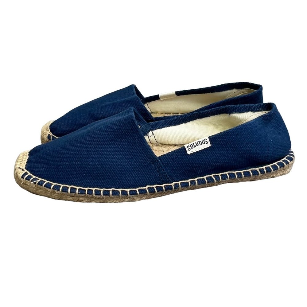 Soludos Dali Espadrilles size 7 Men Fits 8 Women Blue Canvas Slip On